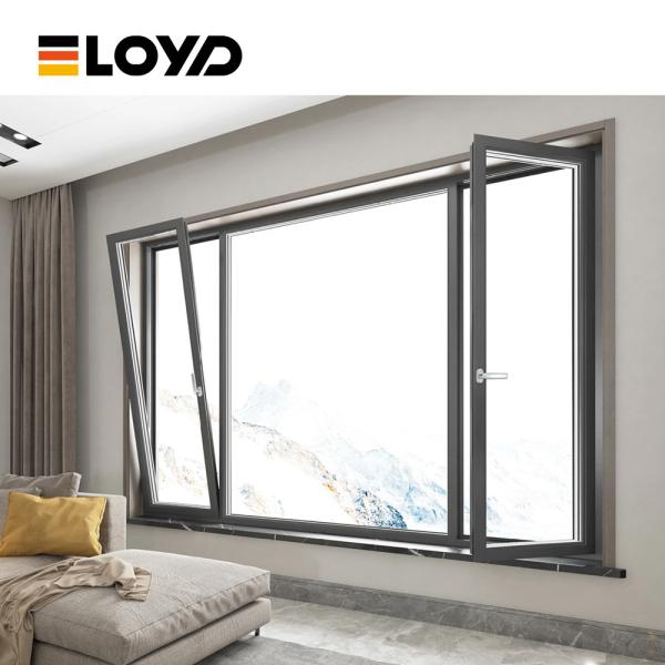 Soundproof Double Glazing Aluminium Tilt And Turn Window Replacement