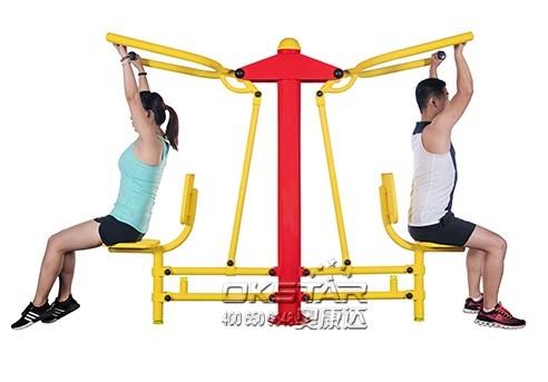 China good quality cheap outdoor gym equipment with TUV certificates EN16630 pull down chair