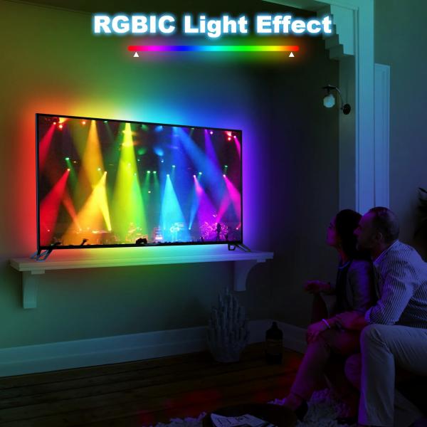 55 - 65 LED Backlights TV HDMI Strip Lights With HDMI 2.0 Sync Box Music 4K HDR Support Strip With Remote Control