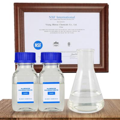 Agente de tratamento de água certificado pela NSF Produtos químicos de purificação de água Cloridrato de alumínio 23% Qualidade