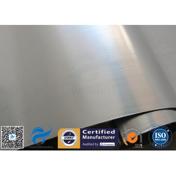 0.5Mm 3732 Silver Coated Fabric , Silver Coated Fiberglass Fabric Aluminium Foil Cloth