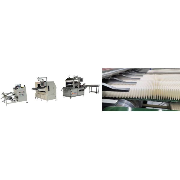 Precision Fully Automatic Filter Paper Feeding Pre Cutting Pleating Production Line