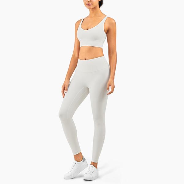 220gsm Buttery Soft Squatproof Interlock Yoga Activewear Sets Workout Sports Bra And Legging Manufacturer