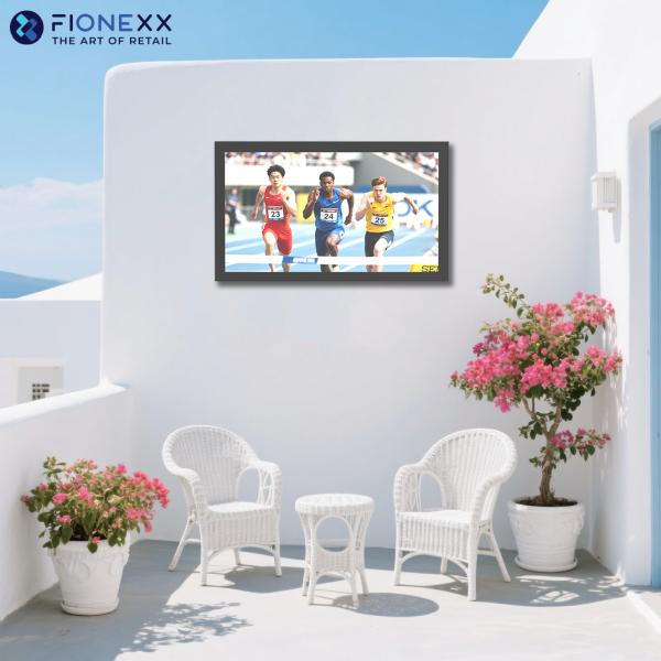 4K Ultra HD Visuals And 3D Surround Sound Outdoor IP55 Weatherproof TV For Partial Sun With Compatible Wall Mount