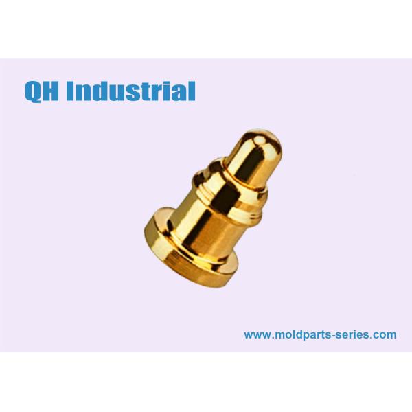 Customized Hole 12uin 20uin Gold-Plated Brass Copper Charger Pogo Pin Connector with Stainless Steel in Spring Load Pin