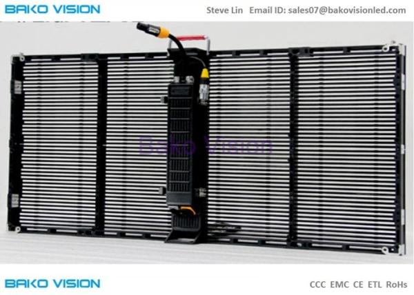 High Brightness Billboard Transparent LED Screens P10 IP65 For Glass Video Wall