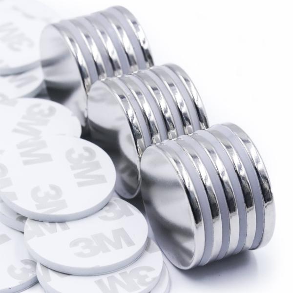 Kellin Neodymium Magnet Disc with 3M Adhesive DIY magnet Multi Use Indoor/Outdoor