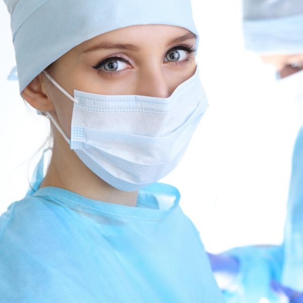 Blue Anti Virus 3ply Face Mask , Non Woven Disposable Mask 95% Filter With Earloop