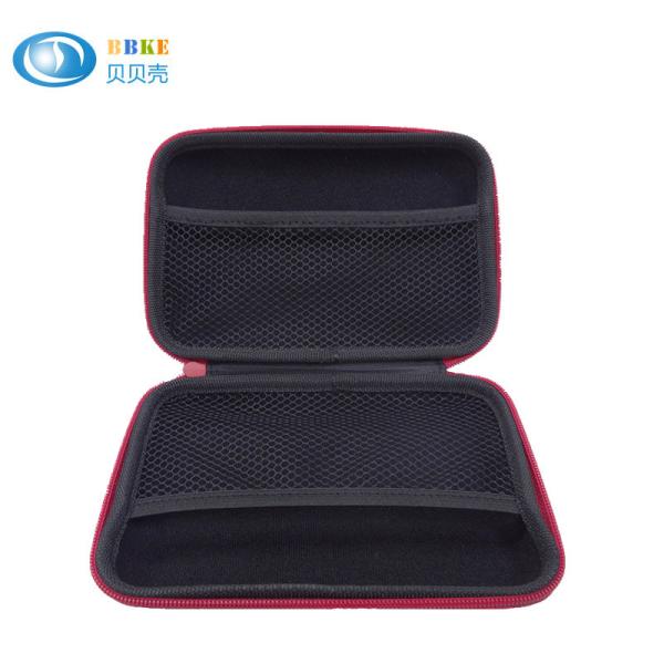 Red Waterproof Small Zipper EVA Storage Case , Eva Foam Case For Digital Accessories