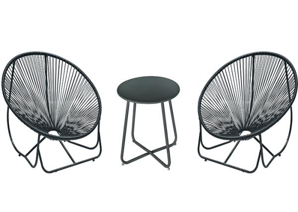 Fire Resistant Garden Rattan Set Acapulco Rattan Chair Set High Temperature Tolerant