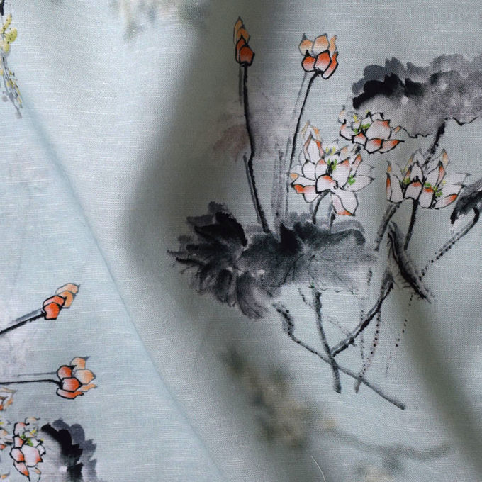 Ткань Tencel Тюль цветочного узора мягкая напечатала чистым Sleepwear напечатанный хлопком