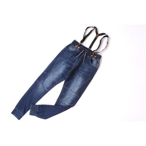 Stockpapa Men's Denim Joggers Pants With Detachable Braces