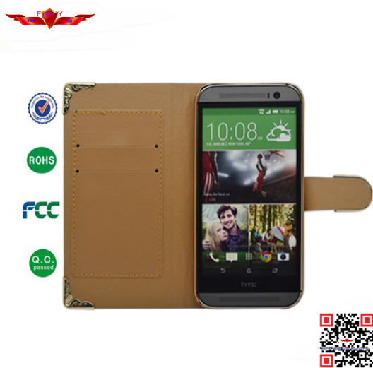 Newest 100% Qualify Luxury Genuine Crocodile Leather Wallet Cover Cases For HTC ONE M8
