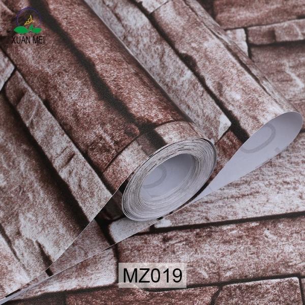 0.18mm-0.31mm Thickness 3D Brick Stone Wallpaper 3D Brick Wallpaper Grey