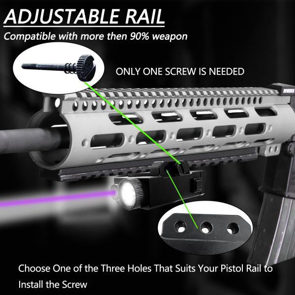 IPX4 Compact Handgun Laser Waterproof 405nm Purple Laser Gun