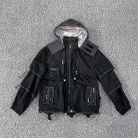 Custom Track Hunting Mens Jacket Outdoor Mountaineering Trekking Hooded Jacket Windbreaker Polyester Nylon Double Layer Jacket