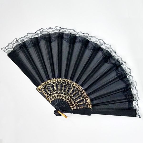Wholesale Festival Party Performance Dance Lace Fan Wedding Gift Lace Plastic Fan