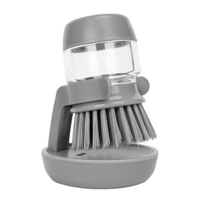 Hygienic Dish Washing Brush , Kitchen Scrub Brushes With Drip Tray