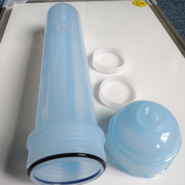 Casque de filtre à eau semi-transparent en plastique à dents de verrouillage