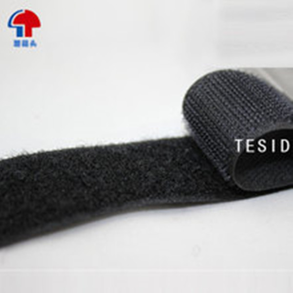 38Mm Black Fire Retardant Hook And Loop Tape Magic Fasteners For Coveralls