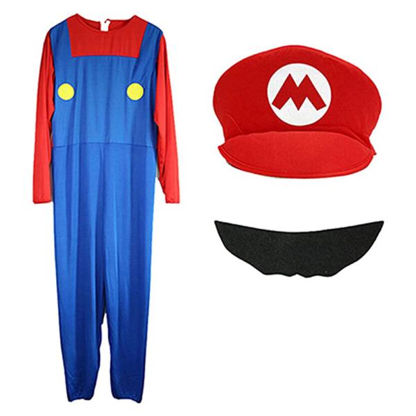 Vêtements de danseur de scène SuperMario Onesie pour Halloween Performance de cosplay pour enfants et adultes