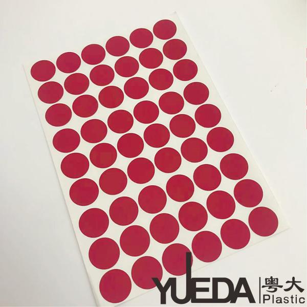 Various Sizes  Colorful PVC Screw Cap Stickers Self Adhesive For Decoration