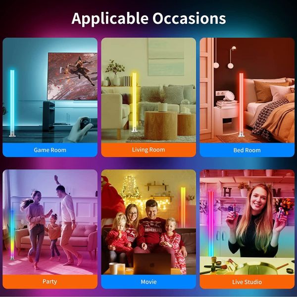 Modern Smart RGB 2700K Floor Lamp with APP Control for Home Party and Decoration