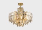 Postmoderno italiano de lujo oro moderno cristal lámpara de araña