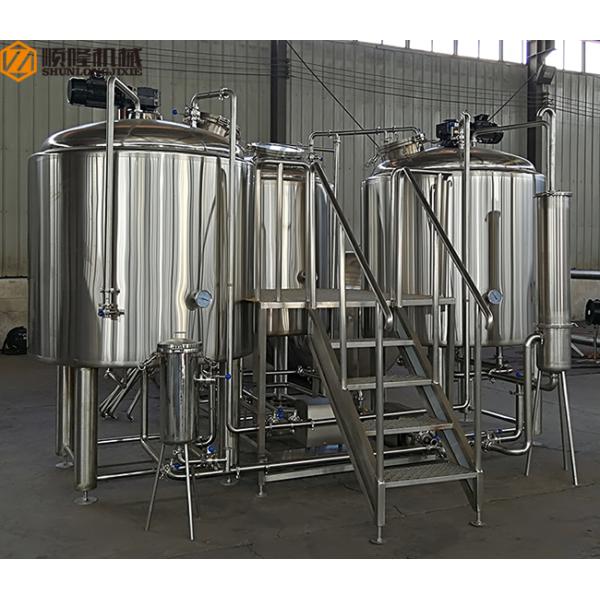 500 L Beer Brewing Kit Beer Making Equipment With Three Vessles Brewhouse
