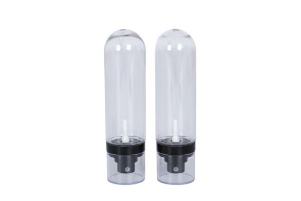 100ml Transparent PET Plastic Hair Spray Bottles OD 40mm Round Bottom base