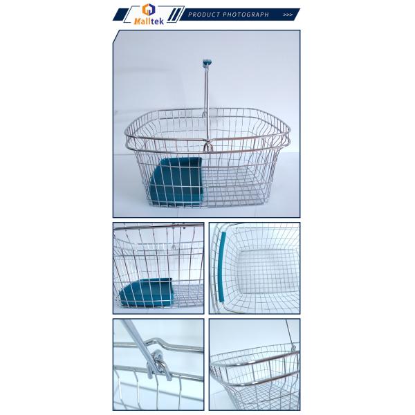 Косметика Магазин проволока Металл Продовольствие Торговая корзина С Пластиковым Подносом