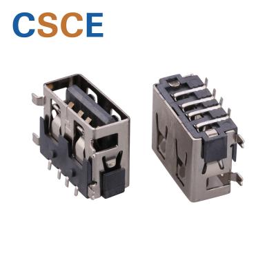 SMT L10mm USB Male Female Connector Black / Customized Color For Charge