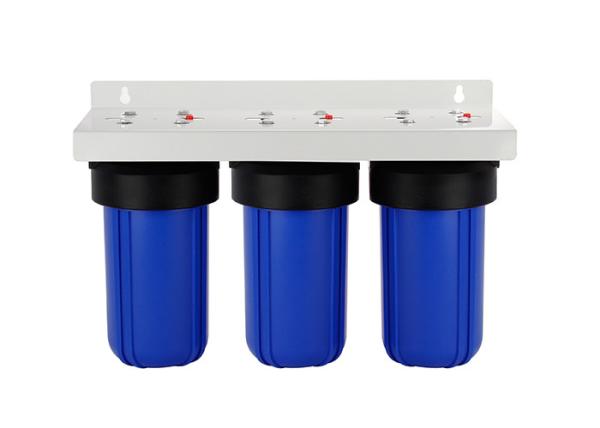 10'' big blue  whole house  water filter housings with  triple sump 1'' port