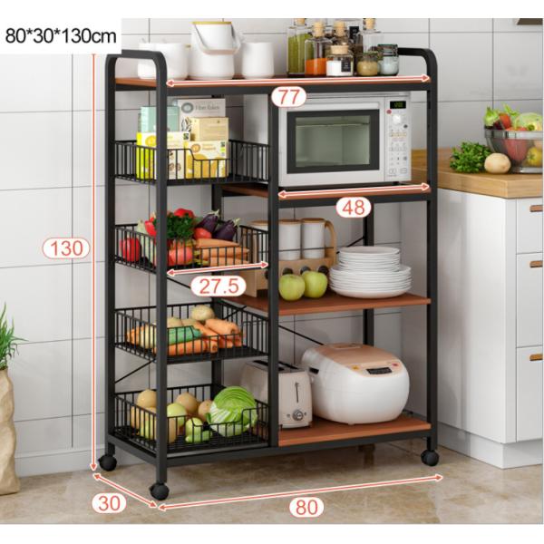 4 Tier Removable Kitchen Storage Rack , Anti Rust Kitchen Plate Rack Shelf