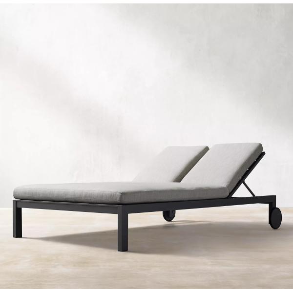 Modern Design Aluminum Frame Patio Poolside Leisure Lounge for Beach Chaise Lounger