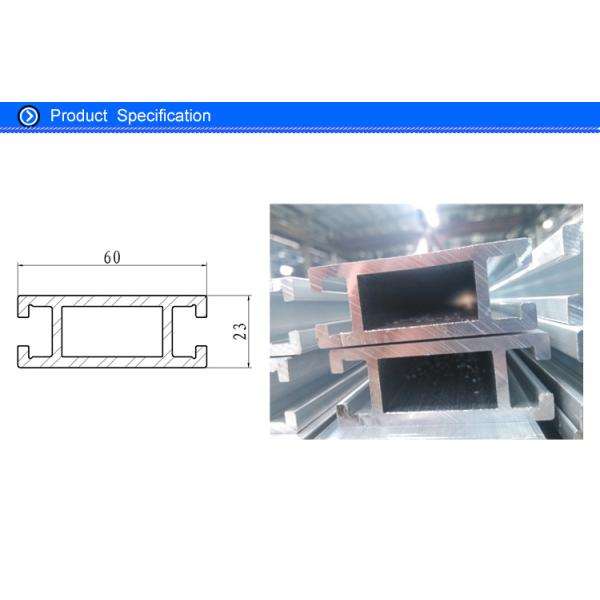 60 MM Width Silver Anodized T Slot Aluminum Extrusion Profiles for Coach Seat Crossbeam