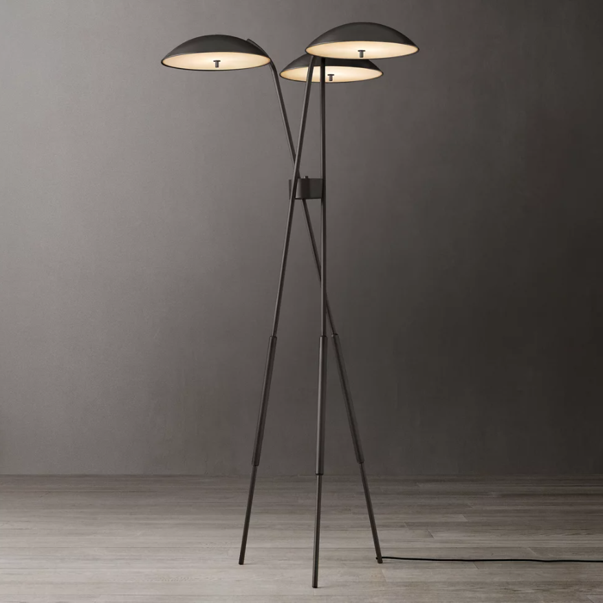 Yihao Vintage Copper Floor Lamp with Customizable Design and Farmhouse Style for Living Room