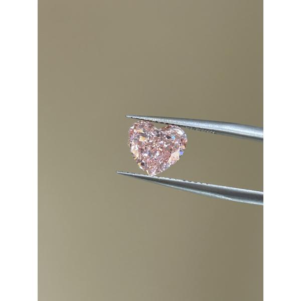 Fancy Intense Pink Heart Shape Lab Grown Diamonds IGI Certified Diamonds Pink Diamonds