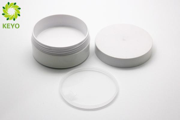 White ABS Plastic Face Mask Jar Thick Wall Wide Mouth Body Butter Containers 50g