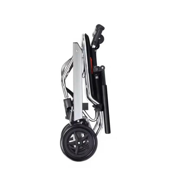 Aircraft Model Foldable Lightweight Manual Wheelchair Aluminum Steel Wheelchair Ultralight Wheelchair
