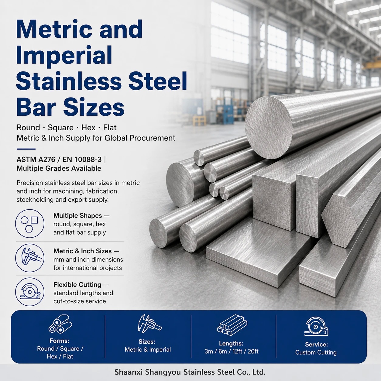  Metric and Imperial Stainless Steel Bar Sizes