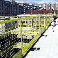 Red Color Powder Coated Edge Protection Barrier For Platforms