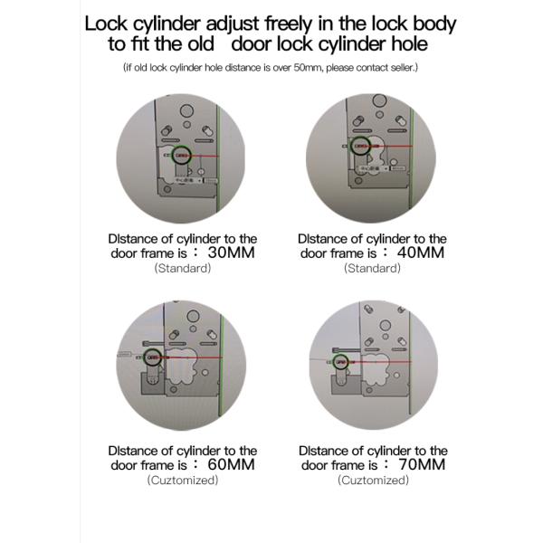 IP68 Waterproof FPC Fingerprint Smart Door Lock Bluetooth Antique