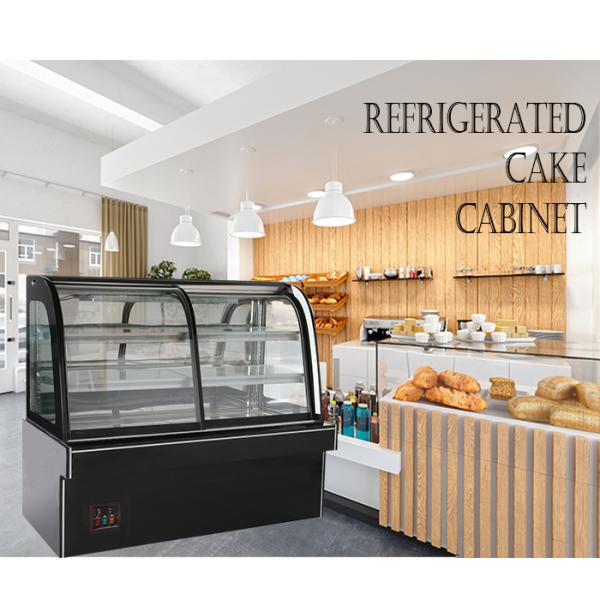 Тип фронт кривой раскрыл Refrigerated охладитель дисплея печенья витринного шкафа торта