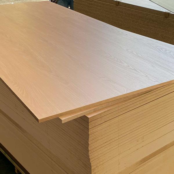 Wood Grain Melamine Faced MDF Sheet ENF Grade Eco Friendly Scratch Resistant