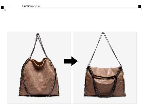 Chains Shoulder Bags Woman's Handbag Changeable PU Leather Bags Brand Design Bag