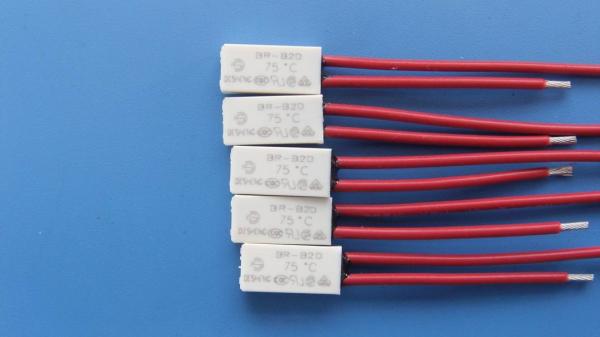 250Vac / 5A, 24Vdc / 8A, BR-B2D AC Thermal Protector / thermostat for automotive heating pad