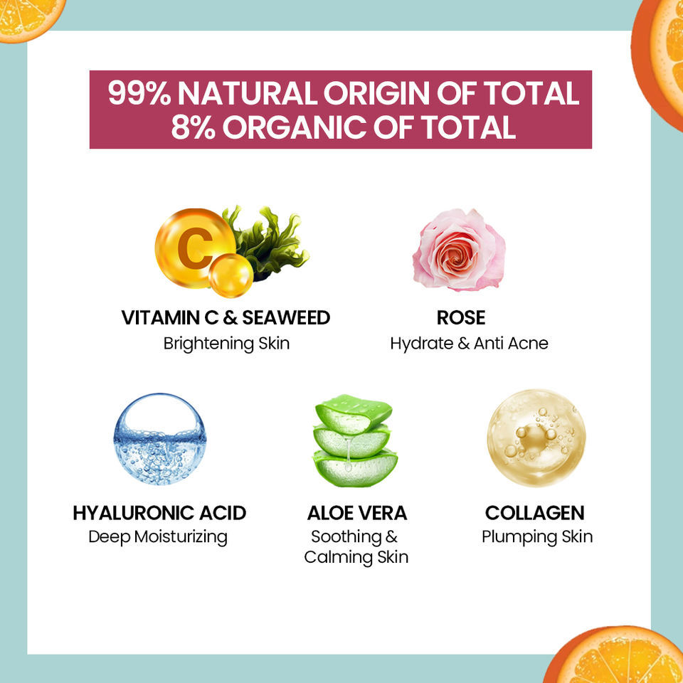 OEM ODM brand organic aloe vera based vitamin C facial cleanser for whitening and brightening acne prone skin