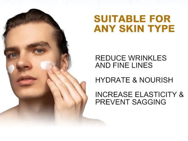 Cremes de Colágeno para Homens Anti-Rugas Creme de Rosto Anti-Envelhecimento Firmamento hidratante Ácido Hialurônico Creme de Cuidados Faciais