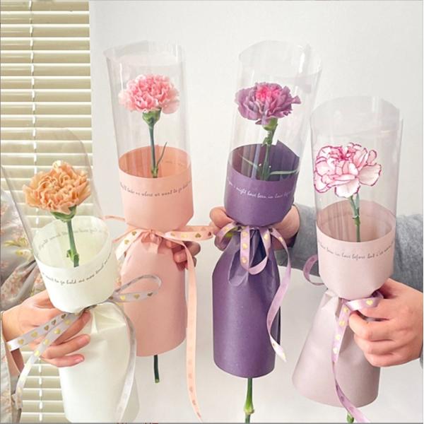 Goddess single small bouquet packaging transparent opp waterproof film wrapped flower paper diy material flower shop